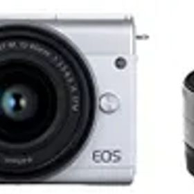 【中古】Canon ミラーレス一眼カメラ EOS M200 ダブルレンズキット ホワイト EOSM200WH-WLK