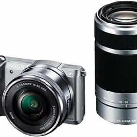 【中古】SONY ミラーレス一眼 α5000 ダブルズームレンズキット シルバー ILCE-5000Y-S