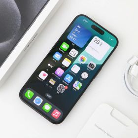 【中古】【極美品】Apple iPhone15 Pro A3101 (MTU73J/A) 128GB ブラックチタニウム HA03-M5553-2G9 iPhone SIMフリー 128GB
