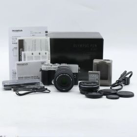 ショット数347回 OM SYSTEM PEN E-P7 EZダブルズームキット シルバー #4700