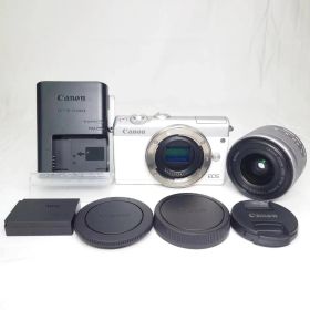 Canon EOS M100 ホワイト ミラーレス一眼 EF-M 15-45mm