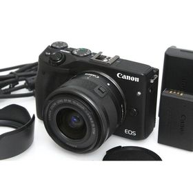 【全額返金保証】良品｜キヤノン EOS M3 EF-M15-45 IS STM レンズキット [ブラック]（センサー清掃済み） CA01-R4056-3U2B