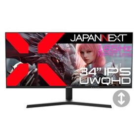 JAPANNEXT ゲーミング液晶ディスプレイ(34型/IPS/UWQHD 3440×1440/165Hz/1ms/HDR10/HDMI2.0)(ブラック)JN-IPS34G165UQ-HS 返品種別A