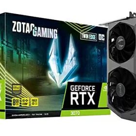 【中古】 ZOTAC GAMING GeForce RTX 3070 Twin Edge OC 8GB GDDR6 256ビット 14Gbps PCIE 4.0 ゲーミンググラフィックスカード IceStorm 2.0 アドバンスクーリング ホワイトLEDロゴ照明 ZT-A30700H-10P
