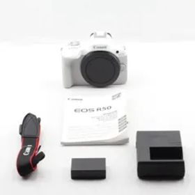 【ほぼ新品】Canon キャノン ミラーレス一眼カメラ EOS R50 ボディホワイトJS129-00942