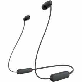 ソニー(SONY)ワイヤレスイヤホンWI-C100:Bluetooth対応/25時間スタミナ/IPX4防滴/DSEE搭載ブラックWI-C100BZ小