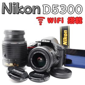 ニコン(Nikon)の【Wi-Fi搭載】Nikon D5300★ ダブルレンズ付！スマホ転送も楽々(デジタル一眼)