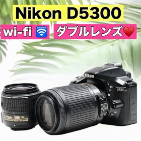 ニコン(Nikon)の美品♥️Nikon D5300ダブルレンズ 手ぶれ補正付☘️スマホ転送(デジタル一眼)