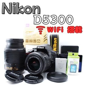 ニコン(Nikon)のNikon D5300★Wi-Fi搭載◎ 初心者 ダブルレンズ ショット数少(デジタル一眼)