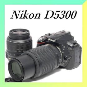 ニコン(Nikon)の✨ショット数7100✨Wi-Fi搭載✨Nikon D5300 Wレンズ(デジタル一眼)