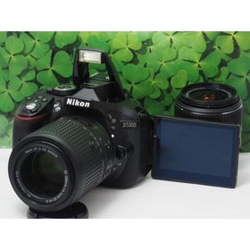 ニコン(Nikon)の【美品】Wifi搭載⭐️自撮りOK ニコンD5300 2416万画素ダブルレンズ(デジタル一眼)