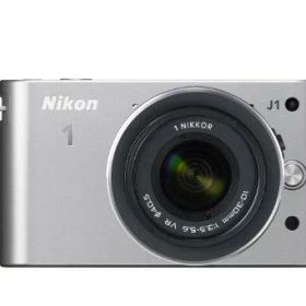 【中古】Nikon ミラーレス一眼カメラ Nikon 1 (ニコンワン) J1 (ジェイワン) 標準ズームレンズキット シルバーN1 J1HLK SL