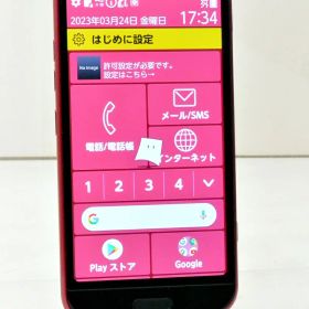 白ロム docomo SIMフリー FCNT らくらくスマートフォン 64GB Android11 ピンク F-52B 初期化済 【m029714】【中古】【K20260203】