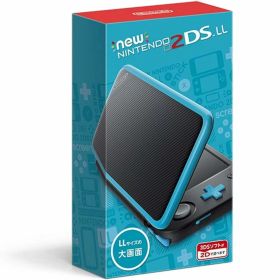【整備済み品】【180日保証】 Newニンテンドー2DS LL ブラック×ターコイズ SDカードフォーマット済 本体 New 2DS LL 任天堂 Nintendo 携帯ゲーム機 動作確認済み