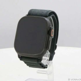 【中古】Apple(アップル) 〔展示品〕 Apple Watch Ultra 2 GPS + Cellular 49mm ブラックチタニウムケース ダークグリーンアルパインループ 【198-ud】