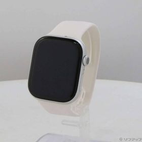 〔中古〕Apple(アップル) Apple Watch Series 10 GPS 46mm シルバーアルミニウムケース ライトブラッシュソロループ〔276-ud〕