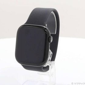 〔中古〕Apple(アップル) Apple Watch Series 10 GPS 46mm ジェットブラックアルミニウムケース ブラックソロループ〔344-ud〕