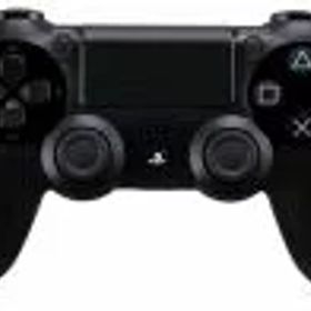 【中古】 ワイヤレスコントローラー（DUALSHOCK 4） ジェット・ブラック／周辺機器