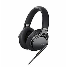 【中古】ソニー SONY ヘッドホン MDR-1AM2 B : ハイレゾ 密閉型 折りたたみ式 ケーブル着脱式/バランス接続 Φ4.4ケーブル同梱 リモコン/マイク付き 2018(ヘッドフォン/イヤフォン)