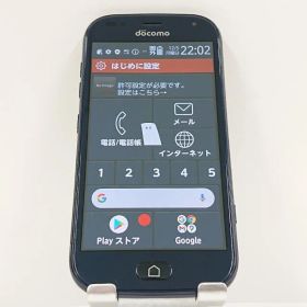 らくらくスマートフォン F-42A ドコモ ネイビー 送料無料 本体 c16687