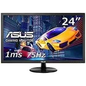 【中古】（ 限定）ASUS ゲーミングモニター 24インチ PS4 FPS向き 1ms 75Hz HDMI Adaptive-Sync フリッカーフリー VESAスピーカー付 3年保証VP248H
