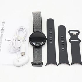 ボーナスストア+5％【美品】Google Pixel Watch 4 Wi-Fiモデル 45mm GA09962-US Matte Black アルミケース/Obsidian