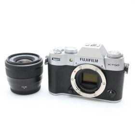 【中古】 《美品》 FUJIFILM X-T50 XC15-45mmレンズキット シルバー [ デジタルカメラ ]