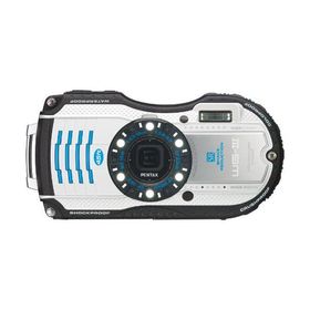 PENTAX 防水デジタルカメラ PENTAX WG-3 ホワイトブルー 1cmマクロ マクロ (中古品)