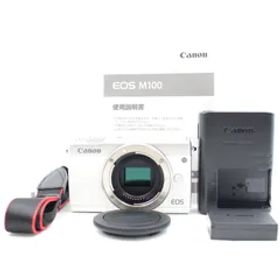 ■新品同様■ CANON EOS M100 ボディ ホワイト ミラーレス一眼カメラ キヤノン