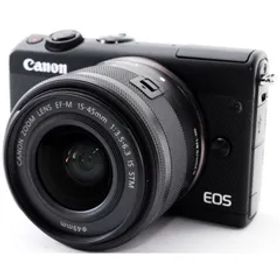 キャノン ミラーレス CANON EOS M100 ブラック レンズキット 中古 Wi-Fi搭載 新品SDカード付き 届いてすぐに使える スマホに送れる 動画撮影 長期保証
