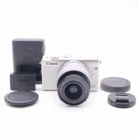 Canon EOS M100 EF-M15-45 IS STM レンズキット ホワイト 軽量コンパクト ミラーレス【中古】