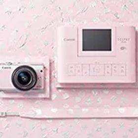 【中古】Canon ミラーレス一眼 EOS M100 リミテッドピンクフォトキット EF-M15-45 IS STM/SELPHY CP1300付属
