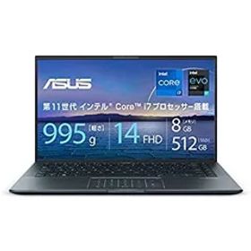 【中古】インテル Core i7搭載ASUS ノートパソコン ZenBook 14 Ultralight (Core i7-1165G7/Iris Xe グラフィックス/8GB, 512GB/1,920×1,080/14インチ/