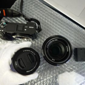 ソニー(SONY)の【全額返金保証】【最速発送】Sony デジタル一眼 α6400 ILCE-6400Y ダブルズームレンズキット ブラック 美品 動作確認済(ミラーレス一眼)