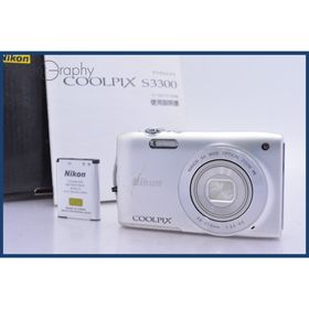 【動作保証】 ニコン Nikon COOLPIX S3300 6x 元箱、バッテリー、取扱説明書付属 同梱無料 #mj8511(コンパクトデジタルカメラ)