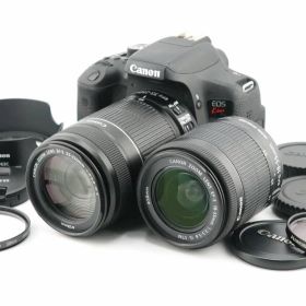 ★美品★ショット数11,922回★キヤノン CANON EOS Kiss X8i + EF-S 18-55mm F3.5-5.6 IS STM + EF-S 55-250mm F4-5.6 IS II★ W0132＃4188