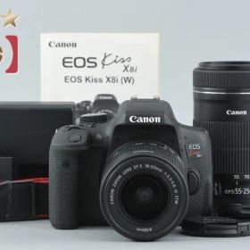 【中古】Canon キヤノン EOS Kiss X8i ダブルズームキット シャッター回数僅少