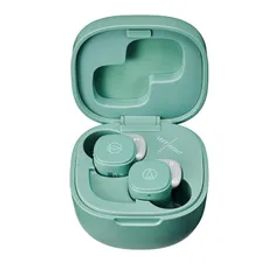 オーディオテクニカ ワイヤレスイヤホン アースグリーン Bluetooth 急速充電 小型 軽量 サスティナブル ATH-SQ1TW STB