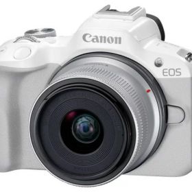 【ポイント10倍】 CANON デジタル一眼カメラ EOS R50 RF-S18-45 IS STM レンズキット [ホワイト] 【P10倍】