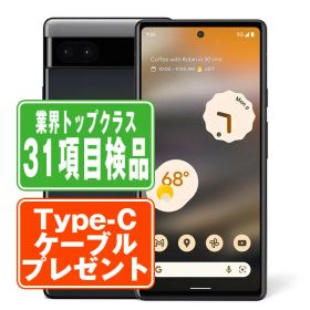 【中古】 Google Pixel6a チャコール SIMフリー 本体 au スマホ 【あす楽】 【保証あり】 【送料無料】 gp6aabk6mtm