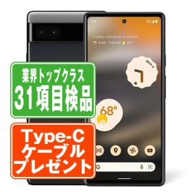 【中古】 Google Pixel6a チャコール SIMフリー 本体 au スマホ 【あす楽】 【保証あり】 【送料無料】 gp6aabk7mtm