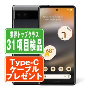 Google Pixel6a チャコール SIMフリー au 中古 スマホ 本体 7日間返品OK あすつく gp6aabk6mtm