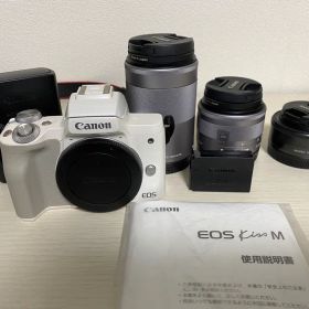 Canon ミラーレス一眼 EOSkissM トリプルレンズセット ホワイト