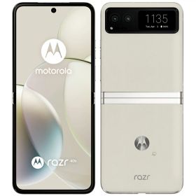 【中古】A+ランク【未使用に近い】 SIMフリー XT2323-7 motorola razr 40s SoftBank版 バニラクリーム 利用制限▲(赤ロム永久保証) 送料無料