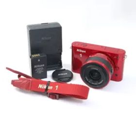 ニコン Nikon1 J1 レッド + 1NIKKOR 10-30mm VR レンズセット 【シャッター数2390回】