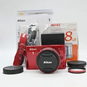 【難有品】Nikon ミラーレス一眼カメラ Nikon 1 (ニコンワン) J1 (ジェイワン) 標準ズームレンズキット レッドN1 J1HLK RD
