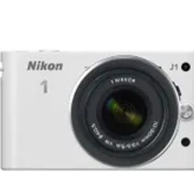 Nikon ミラーレス一眼カメラ Nikon 1 (ニコンワン) J1 (ジェイワン) 標準ズームレンズキット ホワイトN1 J1HLK WH(中古品)