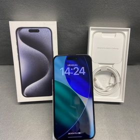 超美品 Appleストア版 SIMフリー iPhone15 Pro 128GB ブルーチタニウム色