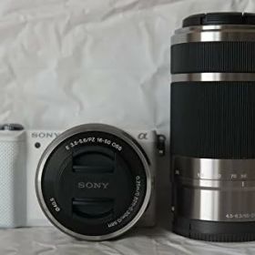 【中古】SONY ミラーレス一眼 α5000 ダブルズームレンズキット ホワイト ILCE-5000Y-W