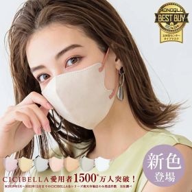 高評価【最安値挑戦】マスク 不織布 立体マスク 3Dマスク 小顔マスク バイカラーマスク 不織布マスク バイカラー マスク 血色マスク くちばし マスク カラーマスク プリーツ 秋用マスク 20枚 10枚*2 cicibella シシベラマスク